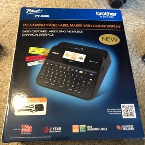 PT-D600 PC-Connect Label Maker With Color Display